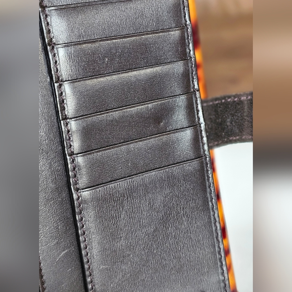 RARE Gucci Hysteria Tortoiseshell Patent Leather Bifold Wallet - Picture 13 of 14